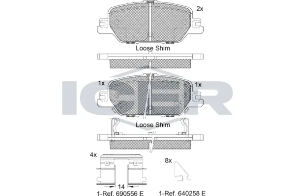 Brake Pad Set, disc brake 182323