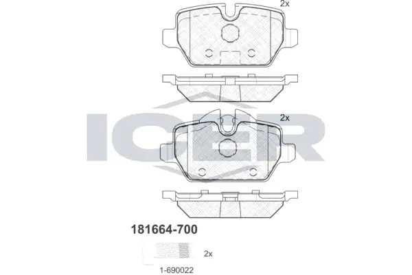 Brake Pad Set, disc brake 181664-700
