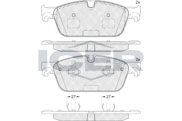 Brake Pad Set, disc brake 182105