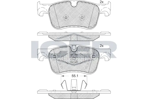 Brake Pad Set, disc brake 182158