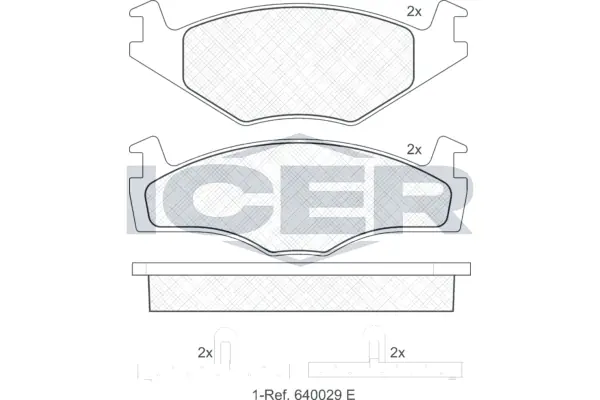 Brake Pad Set, disc brake 180460