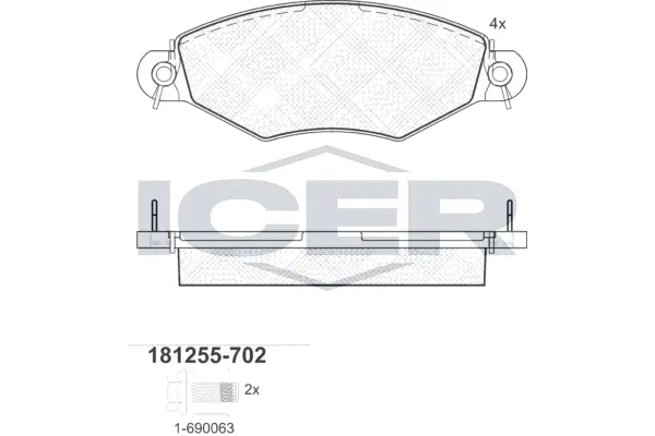 Brake Pad Set, disc brake 181255-702