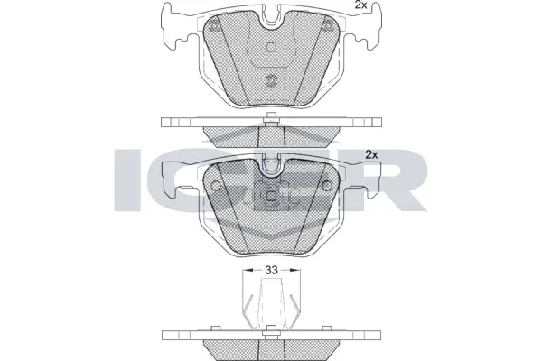 Brake Pad Set, disc brake 181685