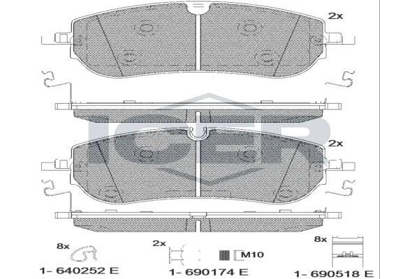 Brake Pad Set, disc brake 182451