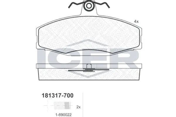 Brake Pad Set, disc brake 181317-700