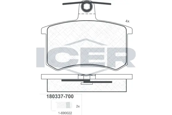 Brake Pad Set, disc brake 180337-700