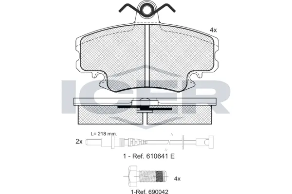 Brake Pad Set, disc brake 180993-700