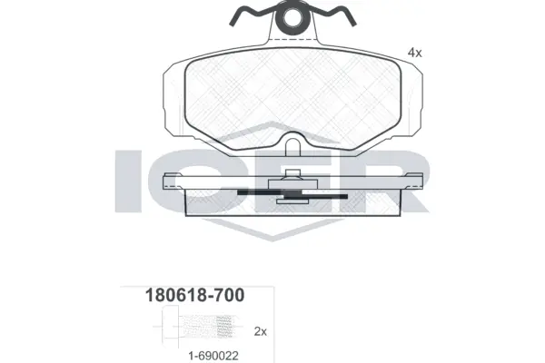 Brake Pad Set, disc brake 180618-700