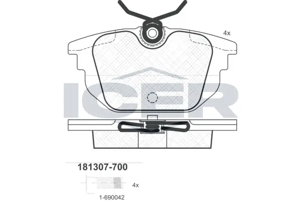 Brake Pad Set, disc brake 181307-700