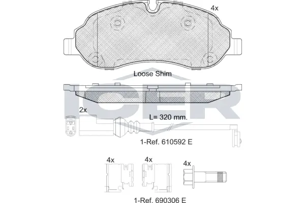 Brake Pad Set, disc brake 142217