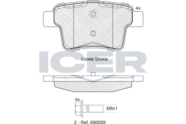 Brake Pad Set, disc brake 181722-701