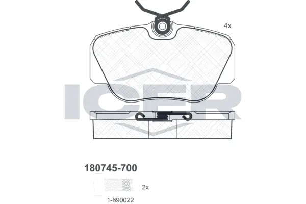 Brake Pad Set, disc brake 180745-700
