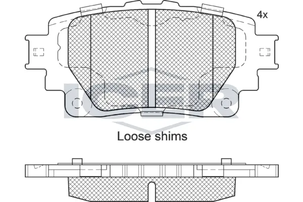Brake Pad Set, disc brake 182376