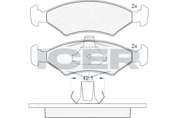 Brake Pad Set, disc brake 181142