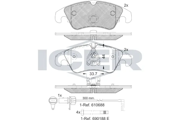 Brake Pad Set, disc brake 181862
