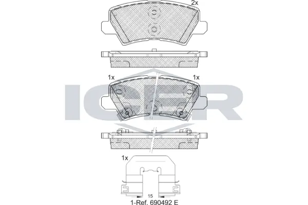 Brake Pad Set, disc brake 182330