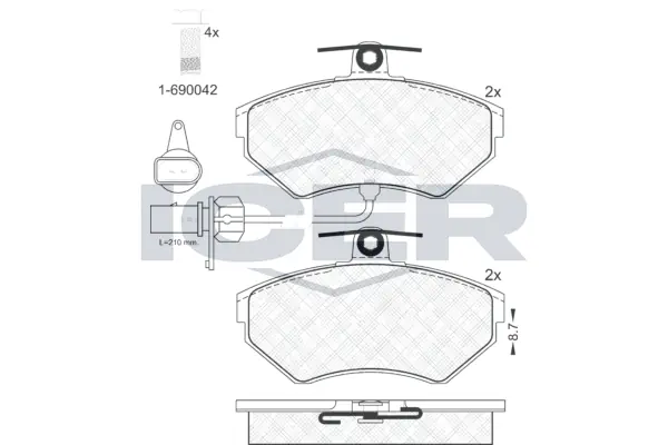 Brake Pad Set, disc brake 181157-203