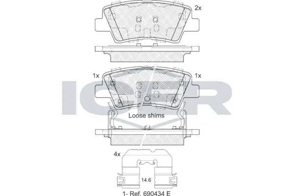 Brake Pad Set, disc brake 182036-203