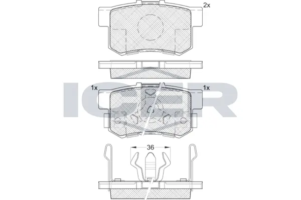 Brake Pad Set, disc brake 181718