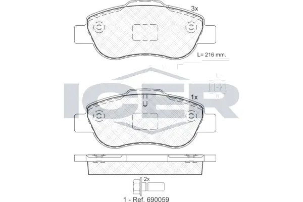 Brake Pad Set, disc brake 181843