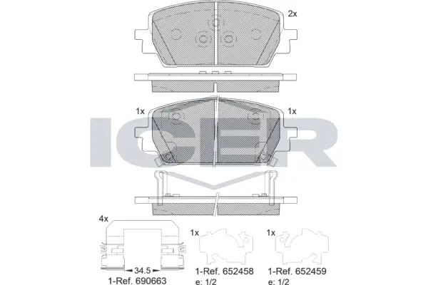 Brake Pad Set, disc brake 182428