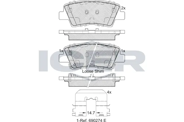 Brake Pad Set, disc brake 182036