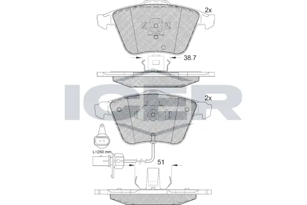 Brake Pad Set, disc brake 181654