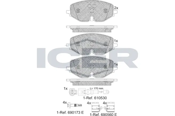 Brake Pad Set, disc brake 182369