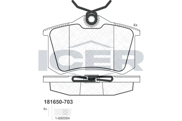 Brake Pad Set, disc brake 181650-703