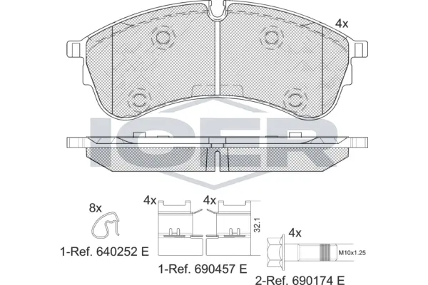 Brake Pad Set, disc brake 142283