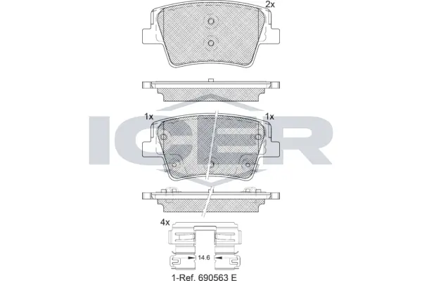 Brake Pad Set, disc brake 182379