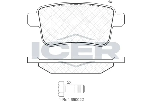 Brake Pad Set, disc brake 181855