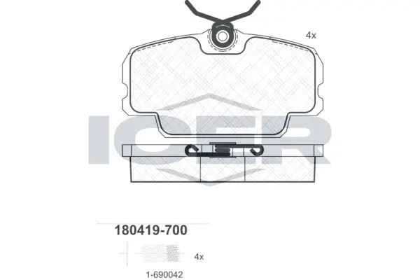 Brake Pad Set, disc brake 180419-700