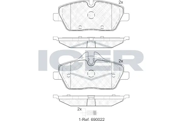 Brake Pad Set, disc brake 181662-202