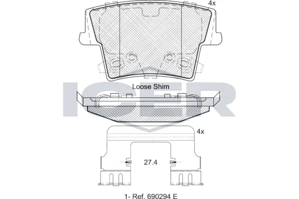 Brake Pad Set, disc brake 182069