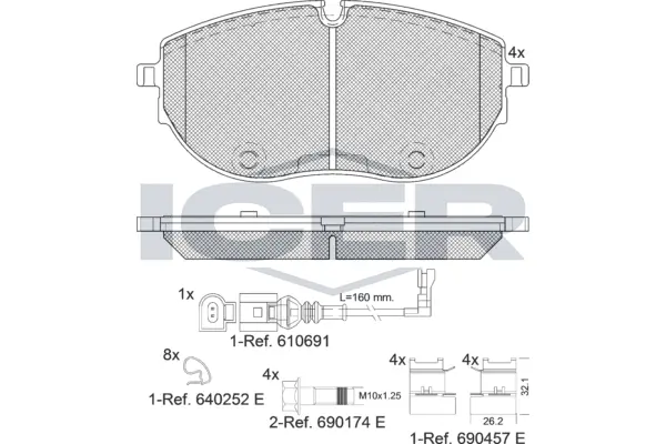 Brake Pad Set, disc brake 142401