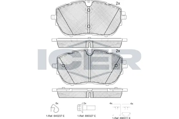 Brake Pad Set, disc brake 182227