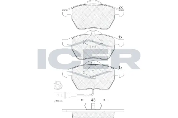 Brake Pad Set, disc brake 181396