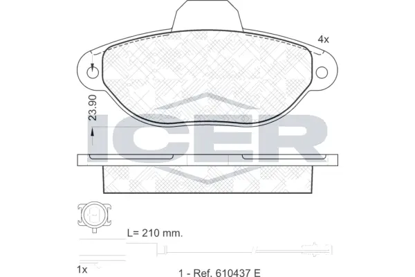 Brake Pad Set, disc brake 181844