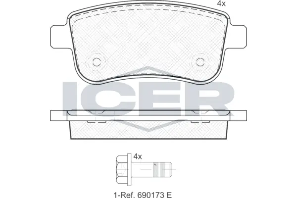 Brake Pad Set, disc brake 181904