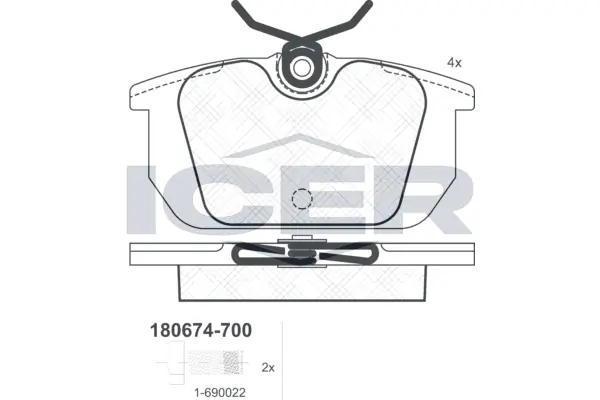 Brake Pad Set, disc brake 180674-700
