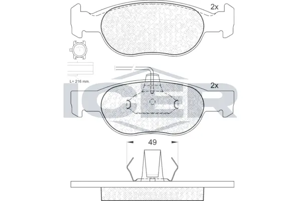 Brake Pad Set, disc brake 181376