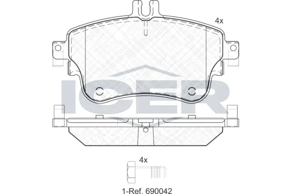 Brake Pad Set, disc brake 182062