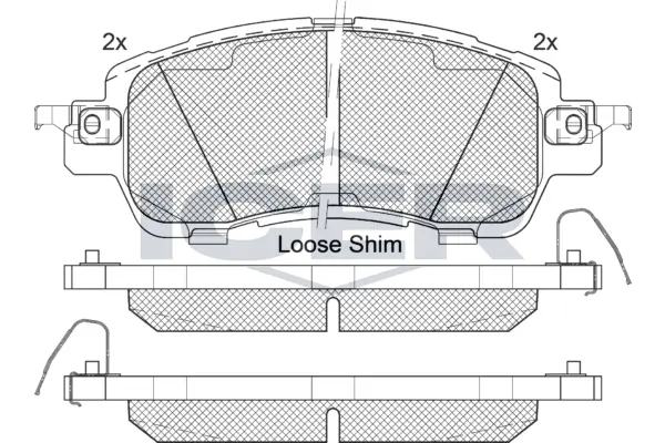 Brake Pad Set, disc brake 182235