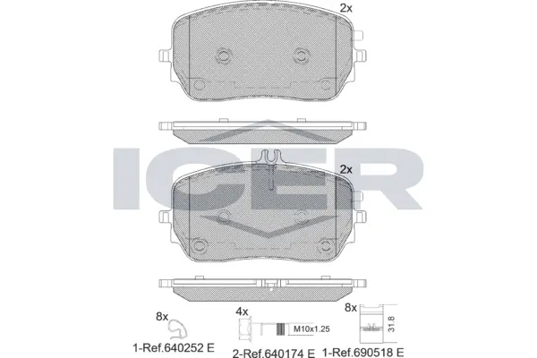 Brake Pad Set, disc brake 182365