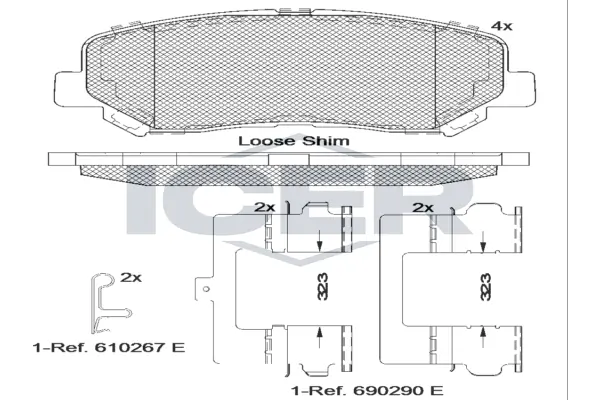 Brake Pad Set, disc brake 182055