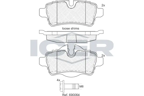 Brake Pad Set, disc brake 181812