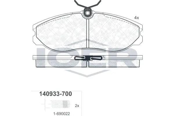 Brake Pad Set, disc brake 140933-700