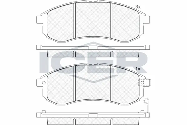 Brake Pad Set, disc brake 181507