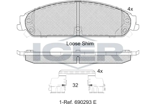 Brake Pad Set, disc brake 182068